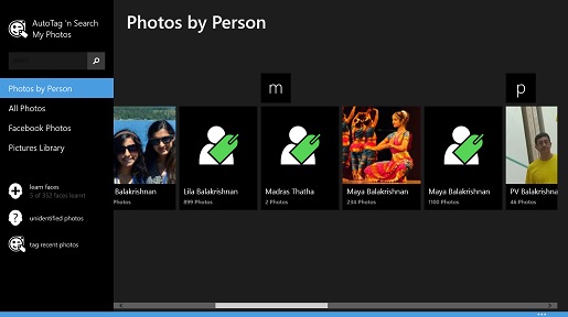 Screenshot of of Photos by Person sort