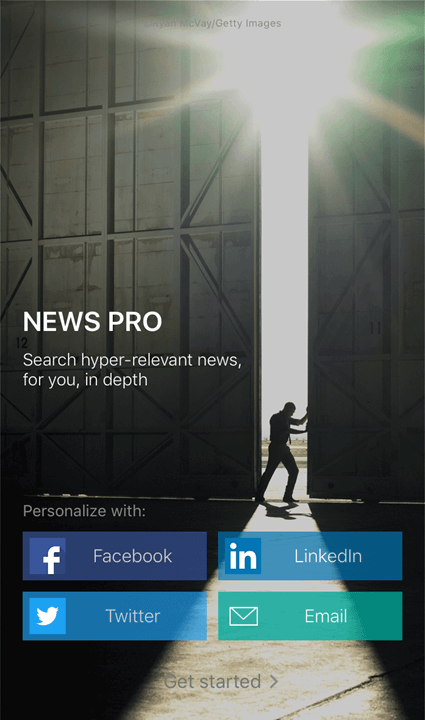 Screenshot of News Pro homepage