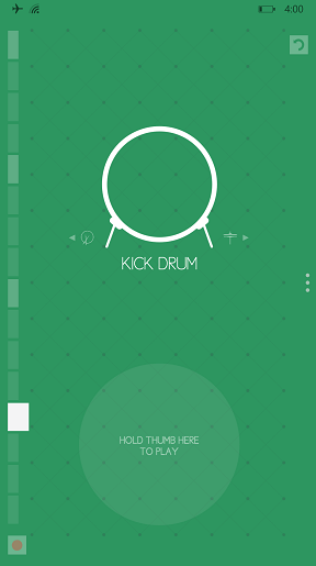 Screenshot of Kick Drum option