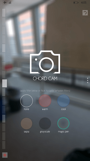 Screenshot of a Chord Cam option