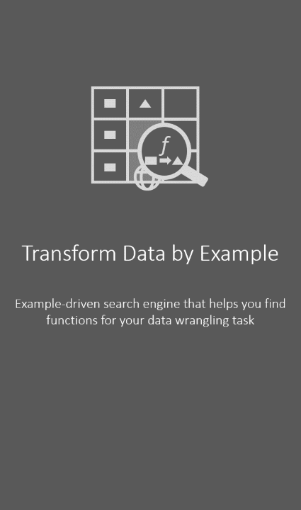 Transform Data by Example