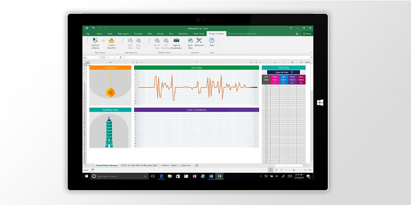 image of an excel spreadsheet with graphs and charts