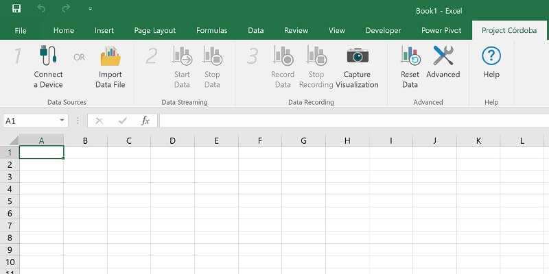 image of an excel spreadsheet tool bar